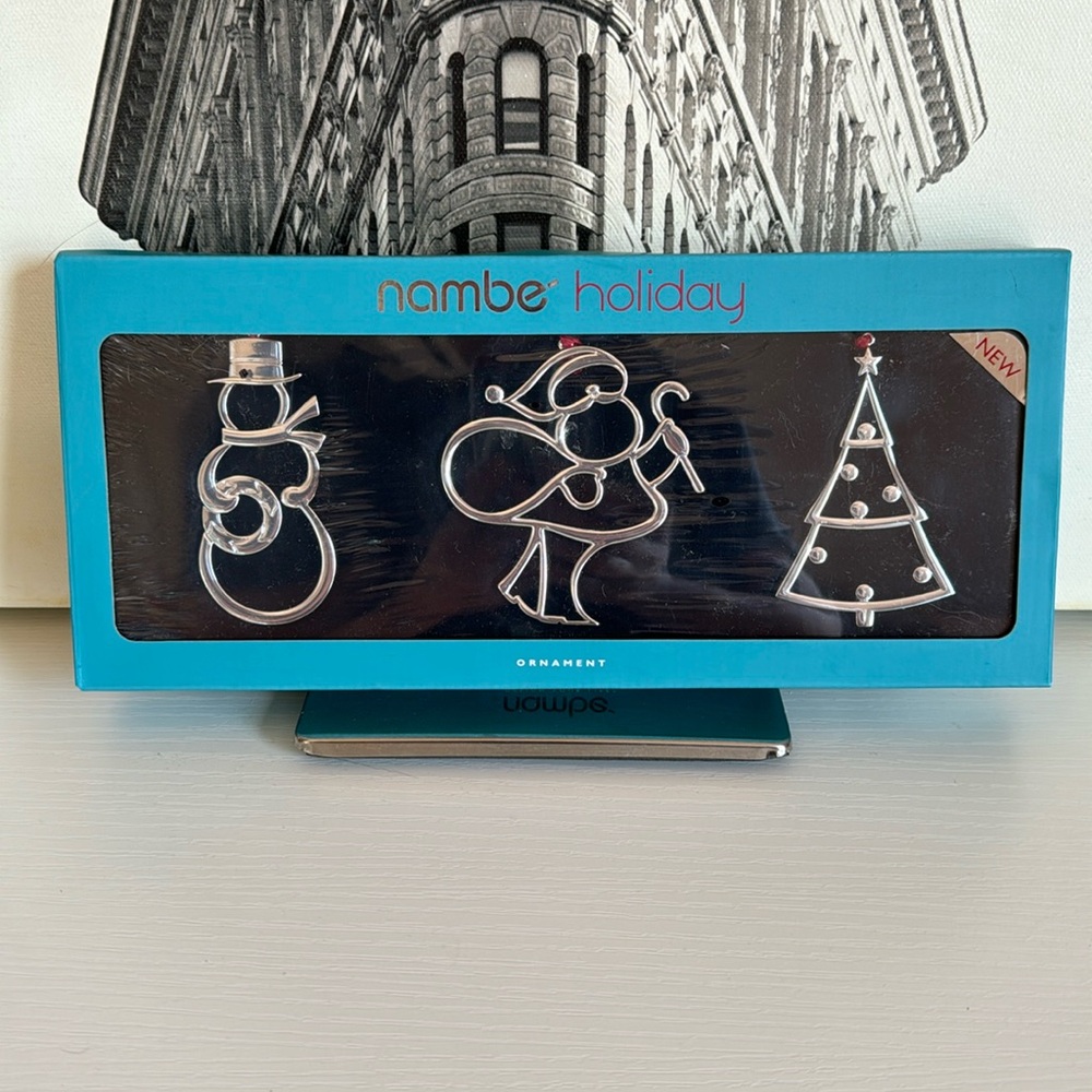 ❌SOLD❌NIB Authentic Nambe Holiday Ornament Set Various